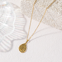 Collar con Colgante de Acero Inoxidable con Diseño de Lágrima y Ayatul Kursi, Joyería Islámica Musulmana Árabe, para Eid y Ramadán, Venta al Por Mayor