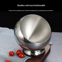 Verdickte Edelstahl-Diagonalschale, spiegelpoliert, schräge Gewürzschale für Hot-Pot-Restaurant-Buffet