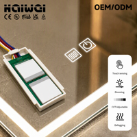 Saklar Sentuh Sensor Cermin Tombol Ganda Grosir Pabrik DC12V 60W CCT Bicolor OEM ODM untuk Cermin Kamar Mandi LED