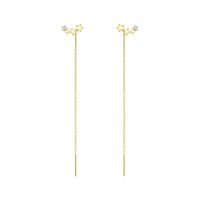Boucles d'oreilles pendantes en acier inoxydable haut de gamme style Instagram Little Star pour femme, fraîches et élégantes, petite niche estivale