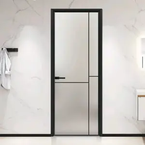 Home Pvc Folding Bathroom Industrial Sliding Tempered Glass Rectangular Durable Tempered Shower Door