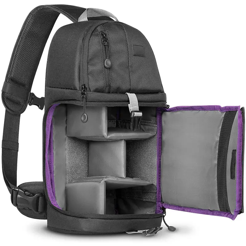 Venda quente profissional impermeável única mochila crossbody vídeo sacos câmera saco