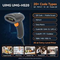 UIMG HS20 Scanner de codes-barres portable 1D 2D durable, résistant aux chutes de 1,2 m, USB, pour l'enregistrement aux réceptions d'hôtel