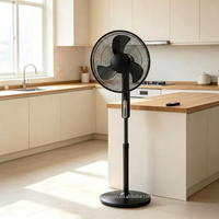 Ventilateur sur pied silencieux et doux avec télécommande, direction de l'air réglable, flux d'air intérieur, élimine l'air stagnant, ventilateur électrique portable