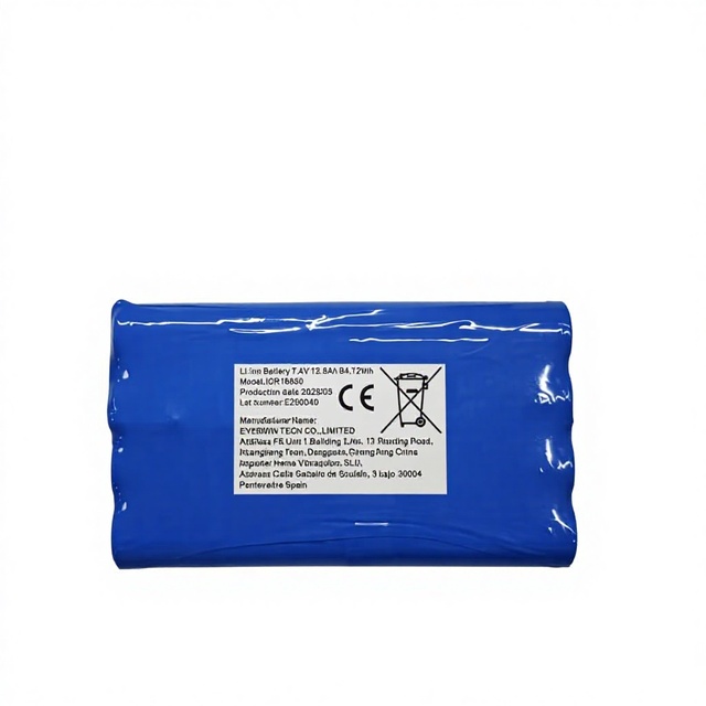 EVERWIN ICR18650 2S Li-ion Battery 7.4V 12.8Ah (94.72Wh, 750g)  Pre-wired for Custom Power Solutions & Outdoor Emergency Use