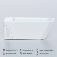 Baignoire de trempage à froid en acrylique tout-en-un, rectangulaire, avec refroidisseur 1HP, pour athlètes, spa et massage, avec drain, pour SPA