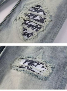 <span class=keywords><strong>Jeans</strong></span> da <span class=keywords><strong>Uomo</strong></span> di Marca Alta Qualità Streetwear Y2K Retrò Vintage a Zampa d'Elefante Elasticizzati Vestibilità Comoda Pantaloni in Denim Bianco - Product Image 5