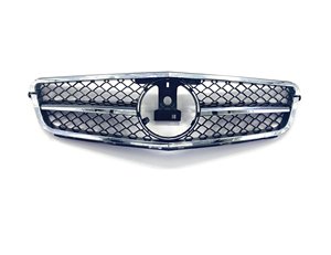 Grille de pare-chocs avant style AMG pour Mercedes-Benz Classe <span class=keywords><strong>C</strong></span> W204 2007-2014 <span class=keywords><strong>Chrome</strong></span> + Noir + Argent Matériau ABS Elegance Fit C63 GT - Product Image 4