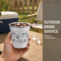 Gobelet en aluminium jetable personnalisé avec logo coloré pour fête, tasse à bière en métal, gobelet réutilisable en aluminium, tasse à café