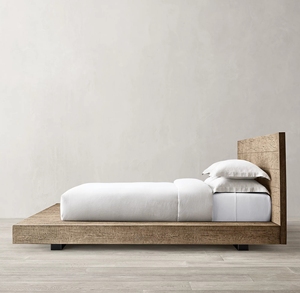 American Traditional Oak Solid Wood <b>Double</b> <b>Bed</b> Floor to Ceiling Design Customizable Color & Furniture - Product Image 5