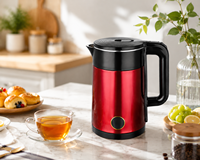 Bouilloire électrique portable en acier inoxydable en gros, appareil électroménager avec bouilloire à café, théières, bouilloires