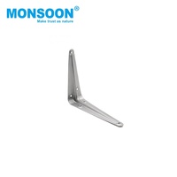 Support d'angle triangulaire pour étagère, robuste, simple face, en fer zingué noir et plastique, pour table pliante murale, 90°