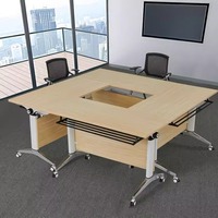 Combinaison de coutures Tables de réunion multifonctionnelles Cours de didacticiel Bureau de formation pliable Table pliante réglable en hauteur