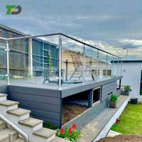 Système de balustrade en acier inoxydable DF, très vendu, pour escaliers/balcons, avec poteaux de garde-corps en verre et système de garde-corps de terrasse