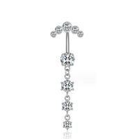 Nouveau Bijou de Corps Sexy pour Femme : Anneau de Nombril en Zircon avec Pendentif, Idéal pour un Cadeau (Vente en Gros)