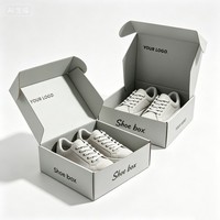 Boîtes d'expédition en carton ondulé à bas prix avec logo personnalisé, emballage en papier recyclable pour chaussures et vêtements, emballage pliable à rabat