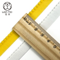Bande élastique Picot en nylon antidérapante de 10 mm avec logo personnalisé pour bretelles de soutien-gorge et lingerie, sangle élastique en tissu de la marque Wenmei Factory
