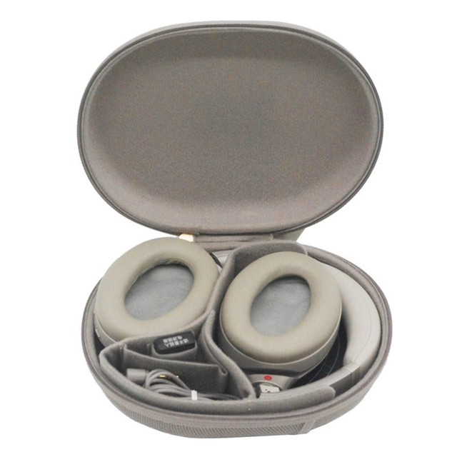 Customized Design for Headphone Storage Protective Case Travel Headphone Case Portable with Hand Strap Zipper Mesh Case