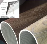 Revêtement de sol en vinyle hétérogène PVC 2 mm, style grain de bois, imperméable et résistant à l'humidité, en rouleau, pour usage résidentiel, fourni par l'usine