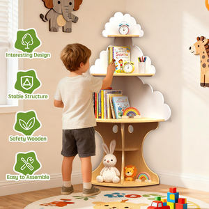 Estantería de Madera para Niños Pequeños Montessori, Librería Infantil en Forma de Árbol para Sala de Estar - Product Image 5