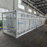 Cylindre GNC en acier et fibre de verre, double valve, standard ISO11119, 406 mm, 200 bar, 175 L, pour moteurs et groupes électrogènes à gaz
