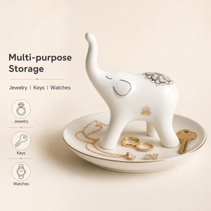 Plato Redondo de Cerámica Personalizado con Elefante para Decoración - Product Image 3