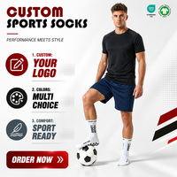 Chaussettes antidérapantes personnalisées en gros, écologiques et respirantes pour le football et les sports de plein air, avec emplacements pour logo personnalisé
