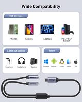 Adaptateur audio BENFEI USB C vers double prise jack 3,5 mm, pour 2 personnes partageant musique et films