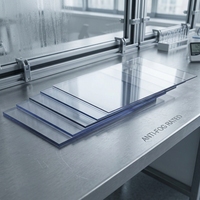 Feuille de polycarbonate transparente, résistante aux chocs, durable, taille et couleur personnalisées, thermoformage, pliage
