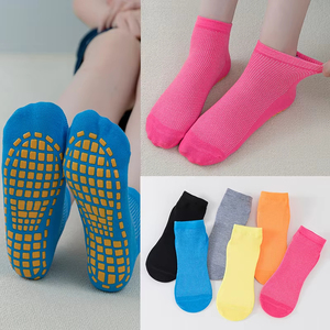 Custom Non-Slip Anti-Slip Trampoline Jump <strong>Grip</strong> <strong>Socks</strong> for <strong>Kids</strong> and Adults with Logo on Bottom for Youth - Product Image 2