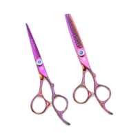 Ciseaux de coiffure professionnels pour barbier, ciseaux de précision ergonomiques droits et effilés, en vrac, personnalisés pour les stylistes de salon
