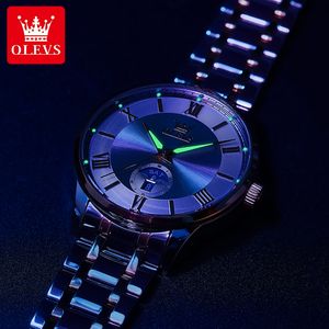 <span class=keywords><strong>Montre</strong></span> pour homme OEM 3638, horloge multifonctionnelle, bleu dégradé <span class=keywords><strong>or</strong></span>, luxe, strass, montres à quartz pour affaires - Product Image 6