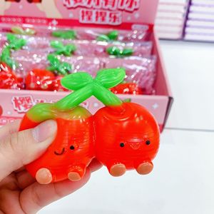 Juguete Antiestrés Creativo con Forma de Cereza para Apretar, Divertido Juguete Sensorial con Temática de Frutas para Niños, Alivio del Estrés y Juego Sensorial - Product Image 5