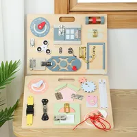 Tablero de Actividades Montessori de Madera, Juguete Sensorial para Desbloquear Habilidades, Tablero Educativo para el Desarrollo de la Inteligencia de Niños Pequeños