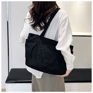 Customize <b>Large</b> Luxury Blank Women's Shoulder <b>Bags</b> Travel Work Hand <b>Bags</b> Ladies <b>Canvas</b> Tote <b>Bag</b> with Zipper - Product Image 5