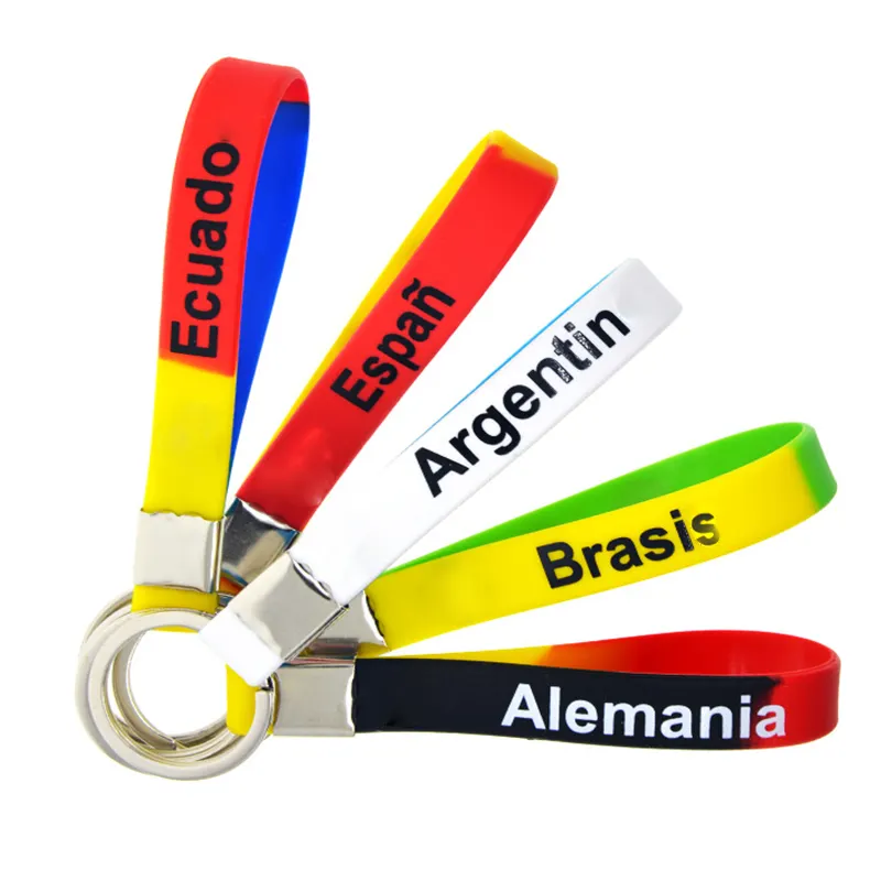 Personalized promotional logo 3D rubber gift key chain Letter keychain PVC rubber key ring with brand name