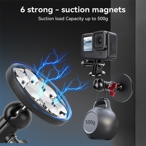 Supporto Magnetico Super Potente per Telefono con Rotazione a 360° °   Supporto Rotante per Telecamere d'Azione e Smartphone da Cruscotto Auto, Moto e Palestra - Product Image 4