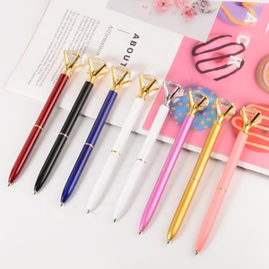 Großhandel Benutzerdefiniertes Logo Werbe-Bling-Geschenk Personalisierter Dünner Metall-Kugelschreiber Kristall-Stift - Product Image 3