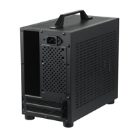 Boîtier d'ordinateur de jeu Mini ITX haute Performance vertical avec panneau latéral fenêtre SID clavier petit châssis en métal Cool ventilateur Stock
