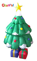 6ft arbre animé de Noël extérieur éclairé Festival Yard décoration gonflable vacances personnalisées vivant gonflables décoratifs