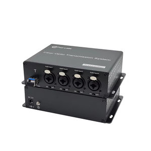 4 канала сбалансированный аудио волоконно-оптический медиаконвертер расширители, XLR сбалансированный аудио через волоконно-оптический передатчик и приемник - Product Image 1