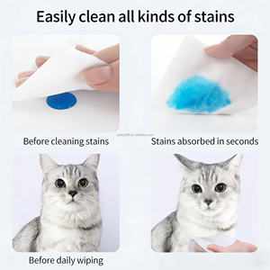 Toallitas Húmedas para Mascotas, Fórmula Suave Sin Alcohol y Hipoalergénicas, Toallitas Gruesas y Suaves de Tela No Tejida para Perros y Gatos - Product Image 4