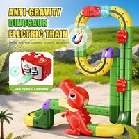 Juego de Tren Magnético de Dinosaurios EPT, Tren Eléctrico de Juguete con Pista de Bucle Vertical 3D, Bloques de Construcción para Niños de 3 a 5 Años
