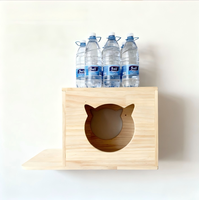 En stock : Ensemble d'escalade mural pour chat en bois de pin, du sol au plafond, avec griffoir en corde, plateforme et lit pour chat