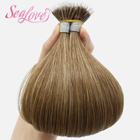 Extensiones de Cabello Humano 100% con Anillas Nano, Cabello Virgen Remy con Cutícula Alineada, Cabello Suave y Liso para Uso Profesional en Salón