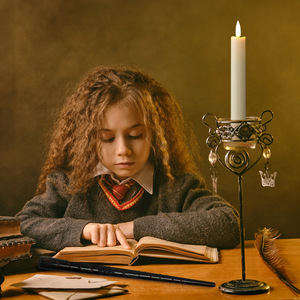 Decoraciones de Halloween Velas LED flotantes con control remoto Bruja Mago para interior Hogar Aula Dormitorio Fiesta de cumpleaños - Product Image 6