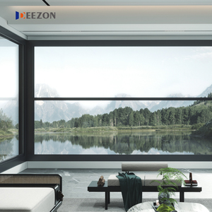 Ventanas correderas verticales motorizadas inteligentes hacia arriba y hacia abajo Ventana de elevación panorámica de balcón de vidrio con aislamiento térmico de aluminio - Product Image 1