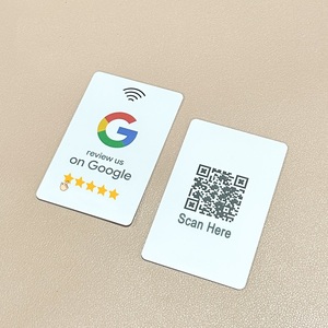 Logotipo de impresión Código QR Tarjeta de visita NTG 213/215/216 13,56 MHz NFC PVC Compatible <span class=keywords><strong>Facebook</strong></span> Whatsapp Google Review Etiqueta RFID - Product Image 3
