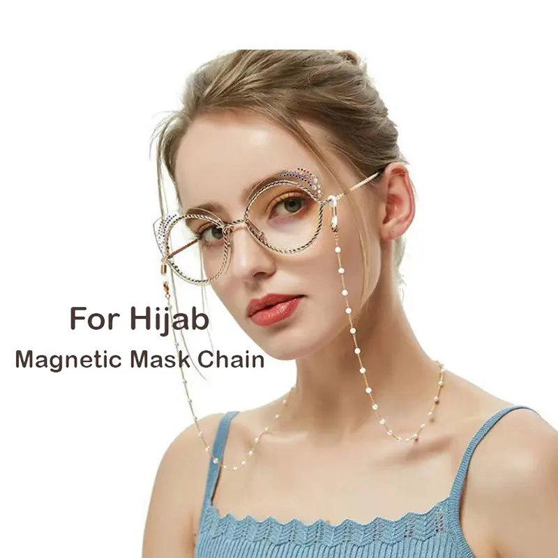 Chaîne de lunettes malaisienne polyvalente, accessoires de masque magnétique réglable pour le visage, chaîne d'extension pour Hijab