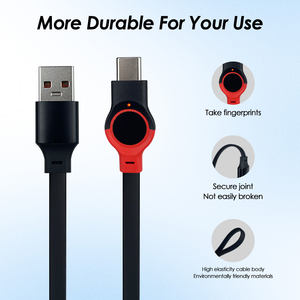 Nouveau câble d'empreintes digitales Bio Usb A vers Usb C câble de synchronisation de données chargeur de charge rapide téléphone portable Type C pour Huawei Samsung Xiaomi - Product Image 4